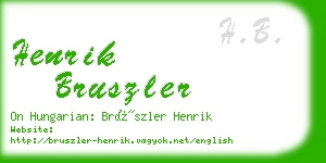 henrik bruszler business card